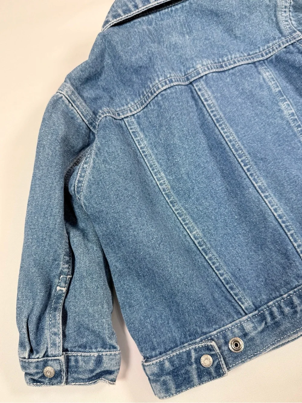 VINTAGE THE CHILDRENS PLACE Y2K Denim Jacket‎ 18m Heart Patch Trucker Coquette